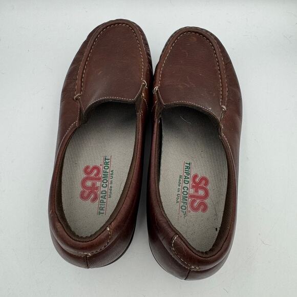 SAS Simplify Women’s 8M Brown Leather Loafers Tripad Comfort Made in USA - Picture 7 of 9